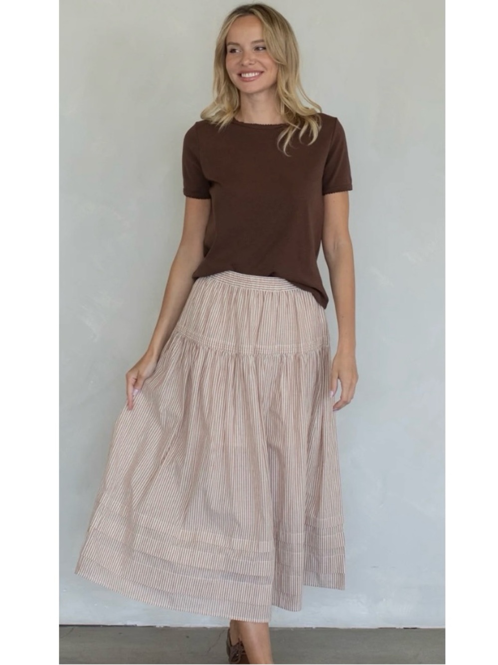 Things Between Palmer Cotton Maxi Skirt Small